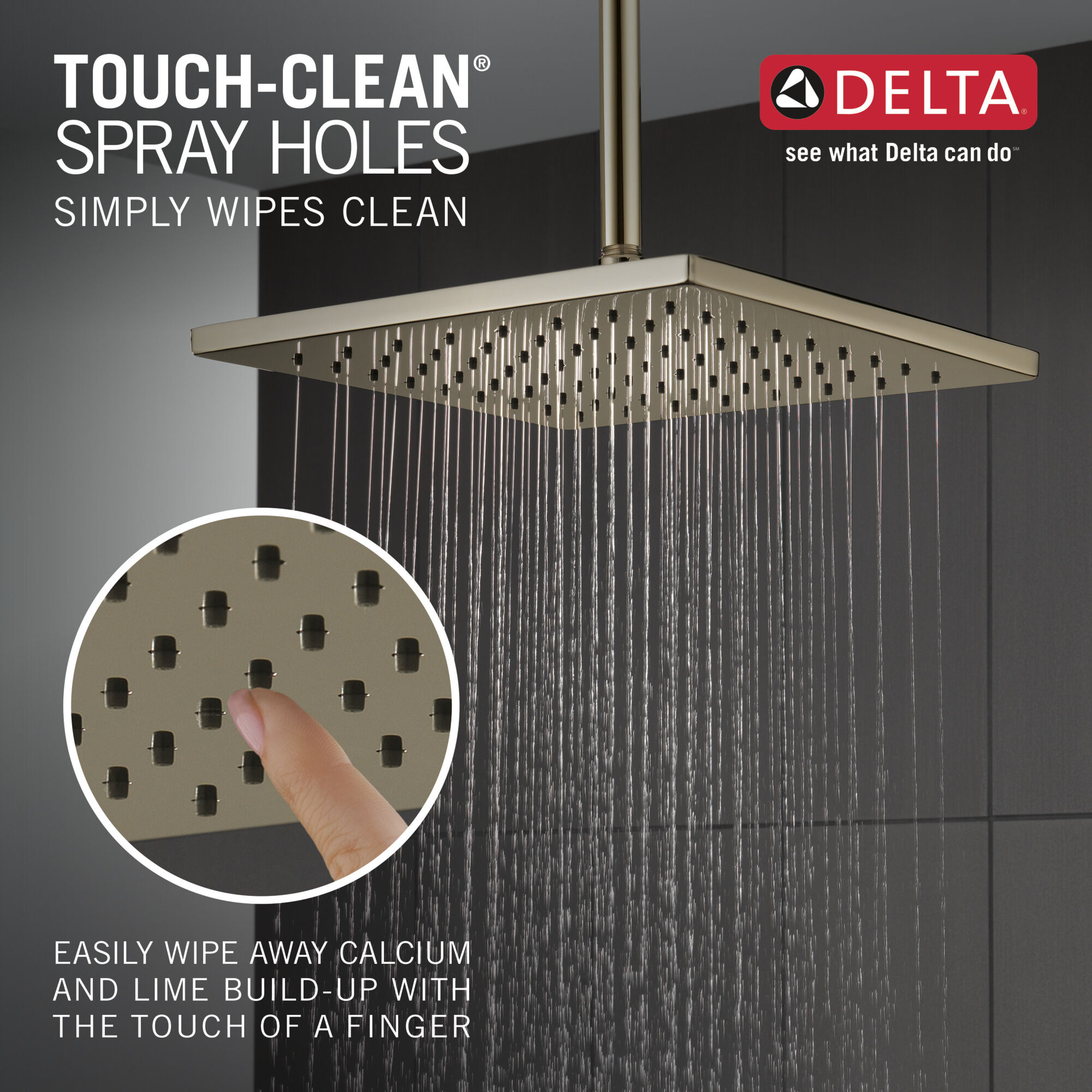 Delta 1-Spray Patterns GPM Wall Mount Fixed Shower Head In , 54% OFF