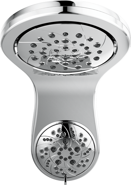 HydroRain® H2Okinetic® 5-Setting Two-in-One Shower Head