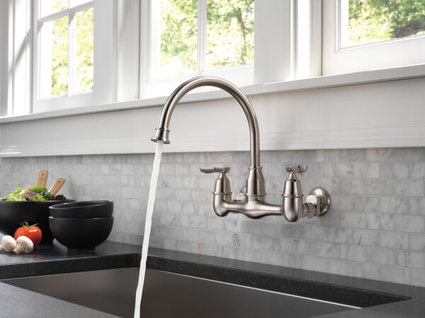 wall mount kitchen faucet with male threads