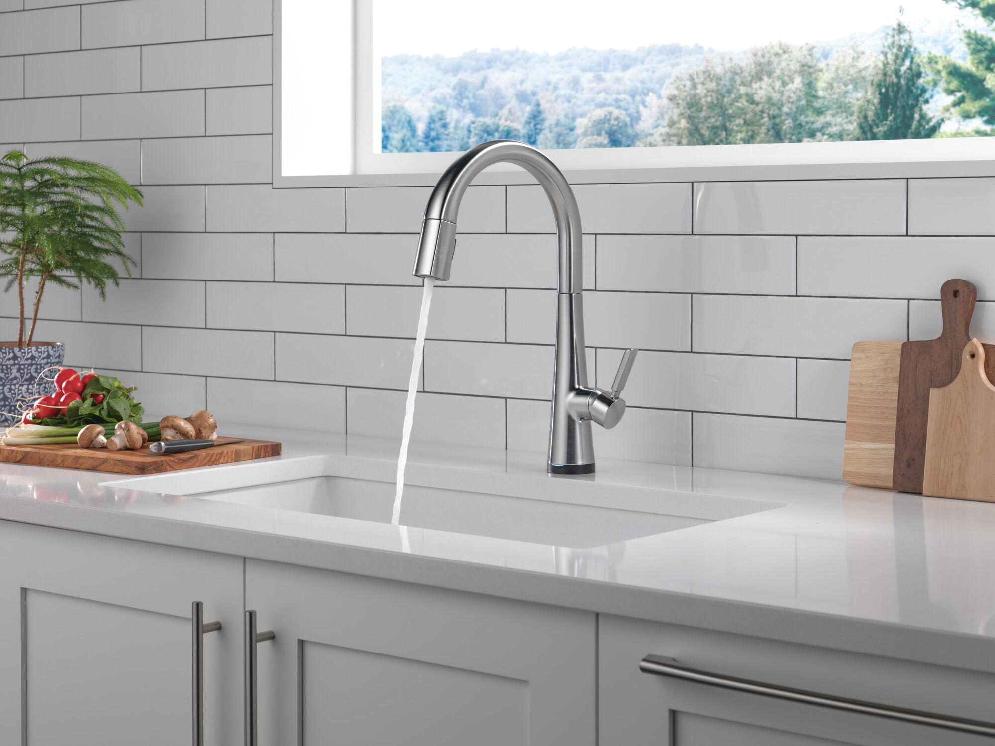 Single Handle Pull-Down Kitchen Faucet With Touch2O Technology in