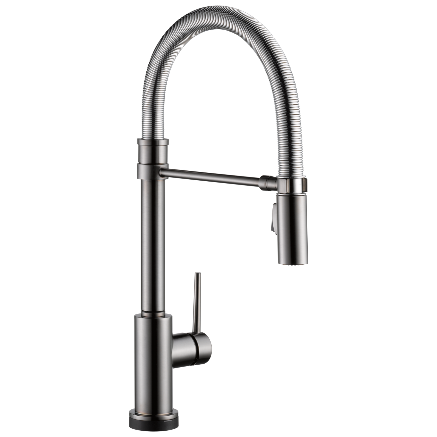 Single-Handle Pull-Down Spring Kitchen Faucet with Touch2O® Technology in  Black Stainless