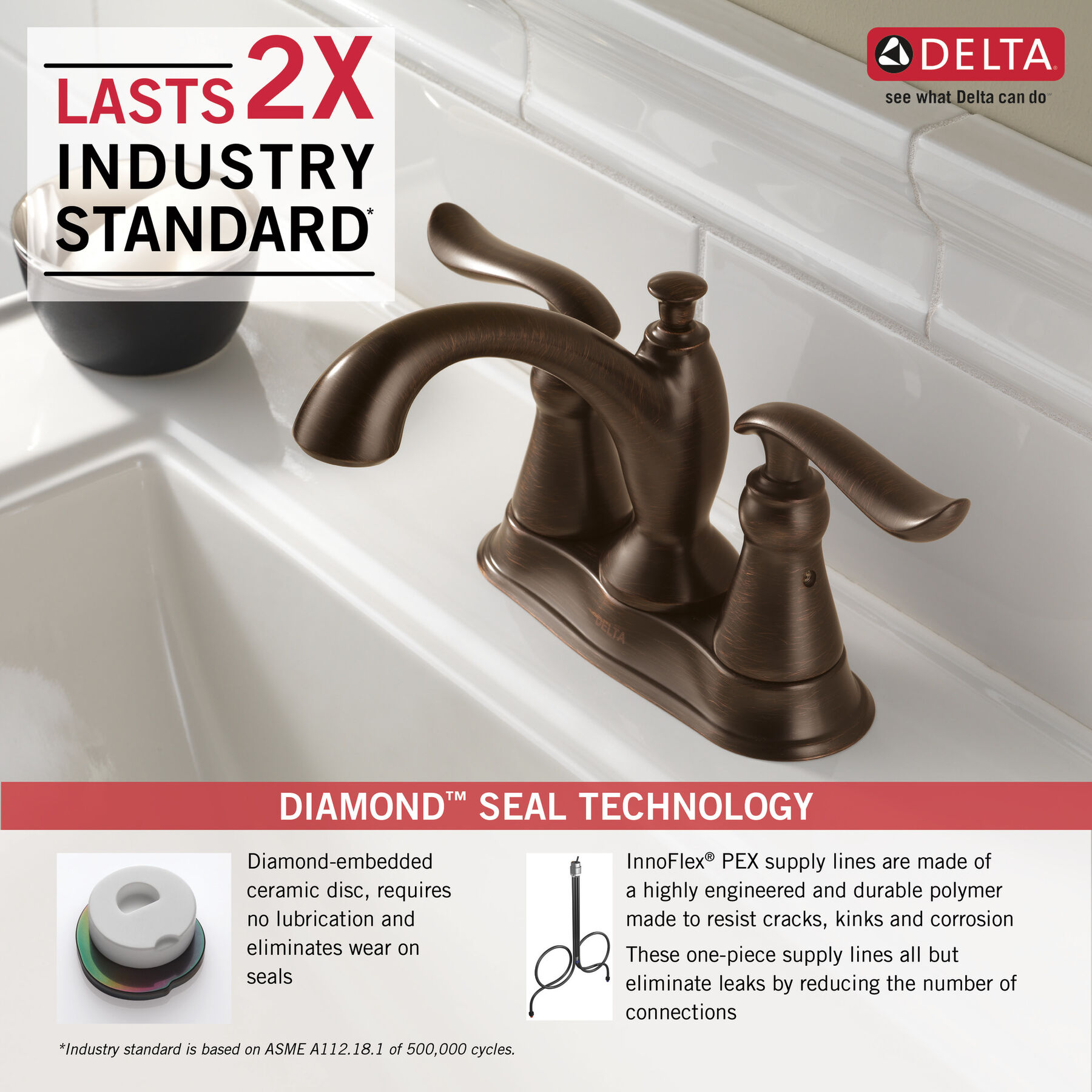 Two Handle Centerset Bathroom Faucet in Venetian Bronze 2594-RBMPU-DST