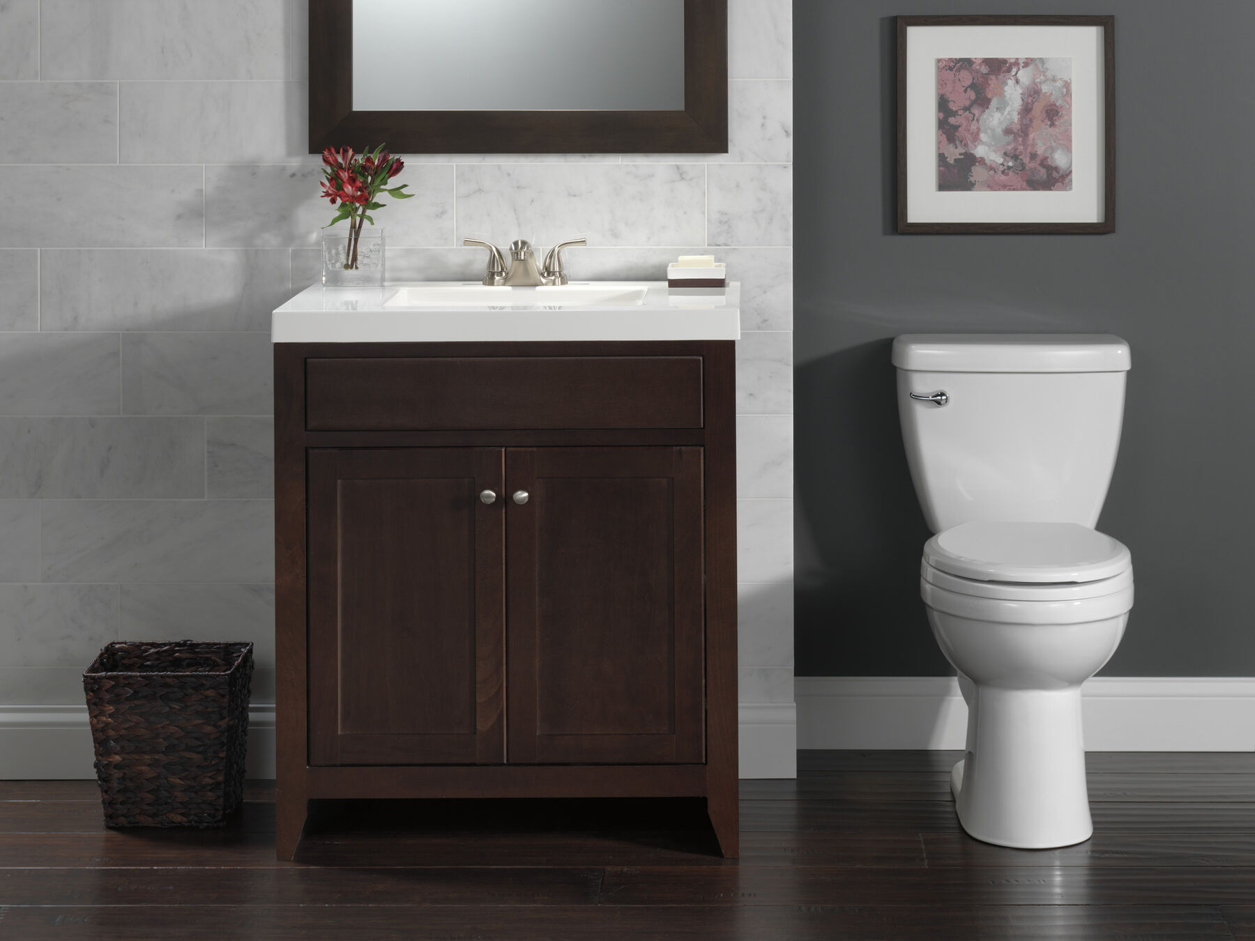 Round Front Toilet With Night Light Seat in White C01905-N-WH
