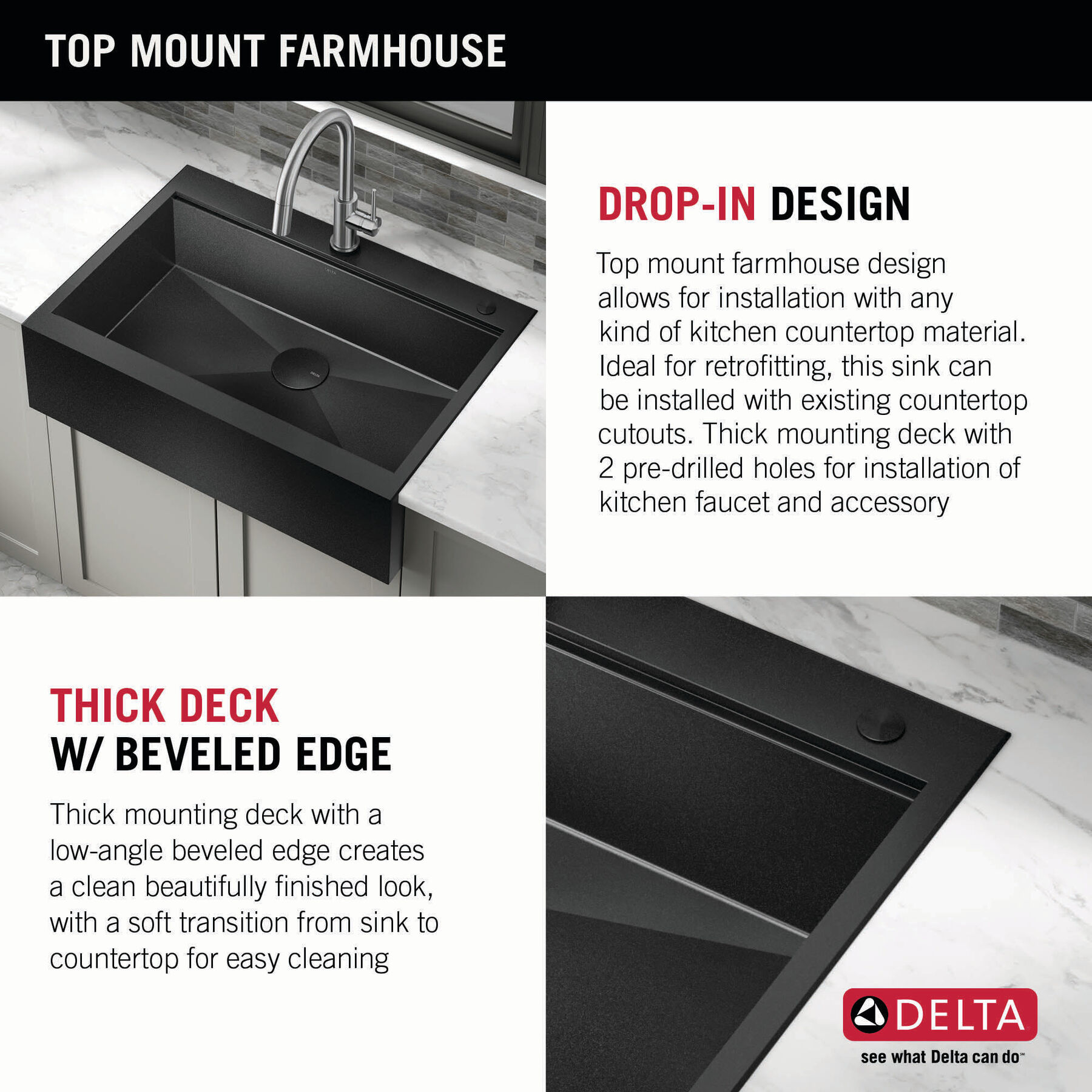 Kitchen Sink Black Stainless Steel Sink Washing, Draining and Cutting  3-in-1 Utility Sink Multi-functional Farmhouse sink with Kitchen Sink