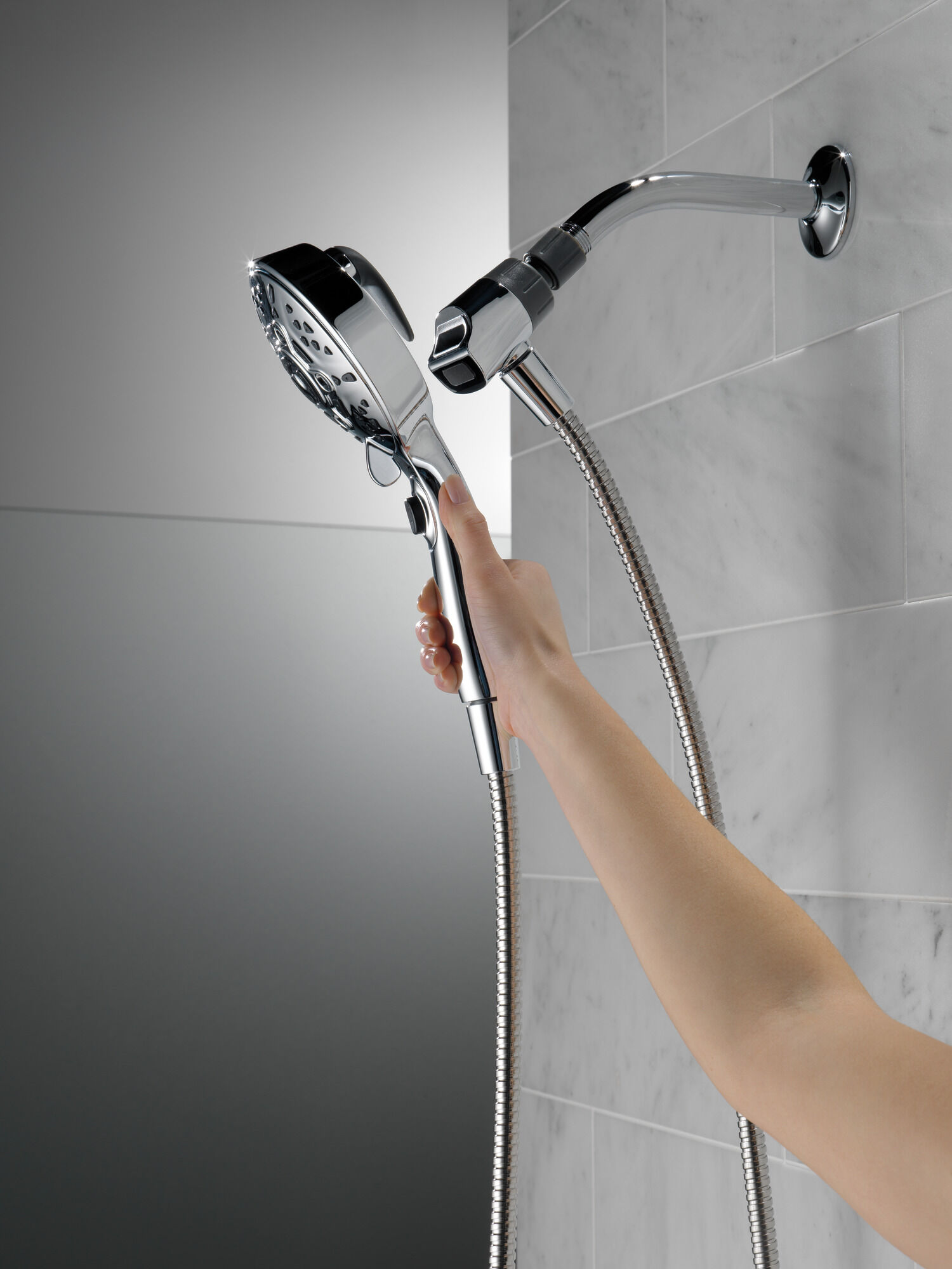 SureDock™ 7-Setting Hand Shower in Chrome 75707 | Delta Faucet