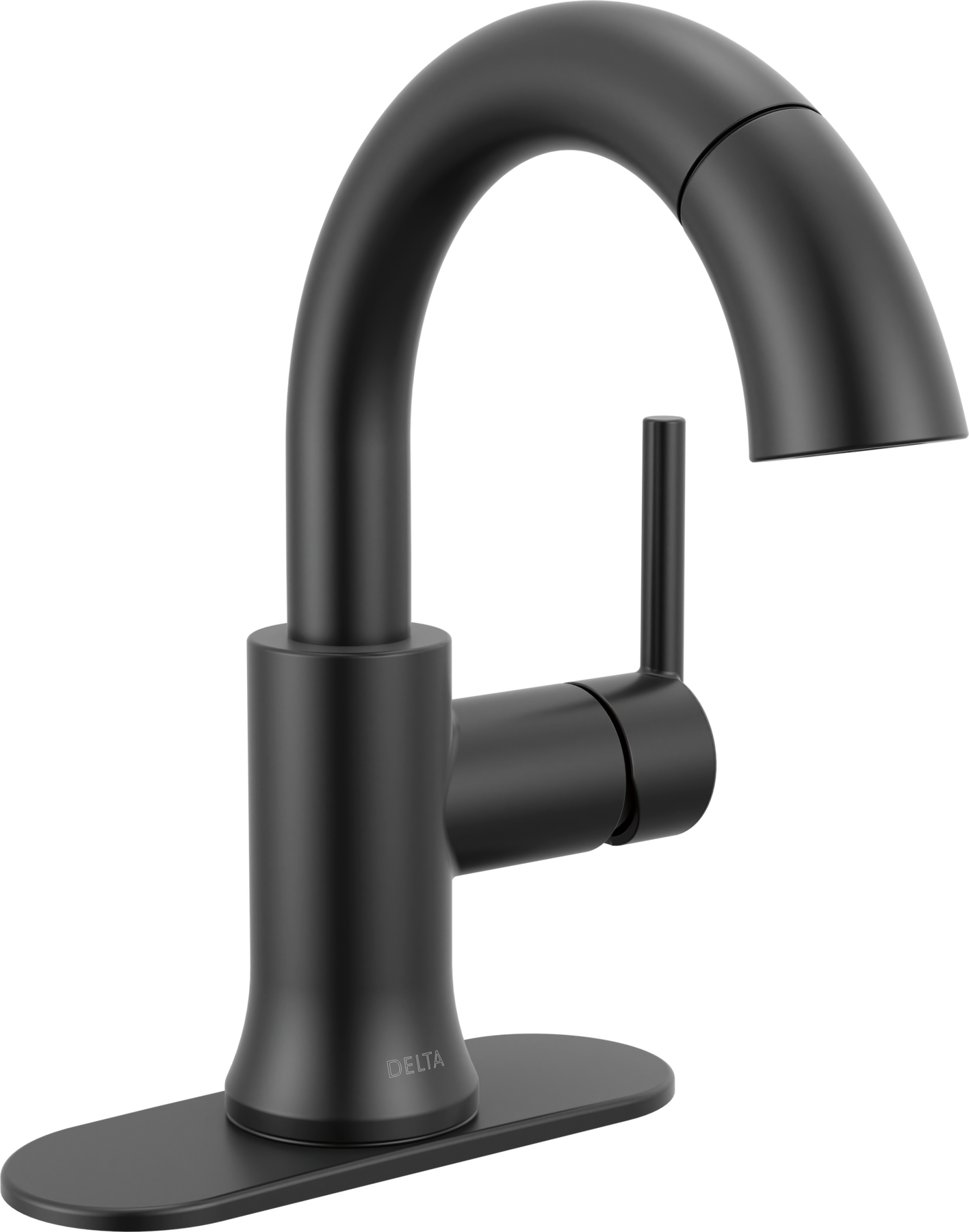 Single Handle Pull Down Bathroom Faucet in Matte Black 559HAR-BLPD