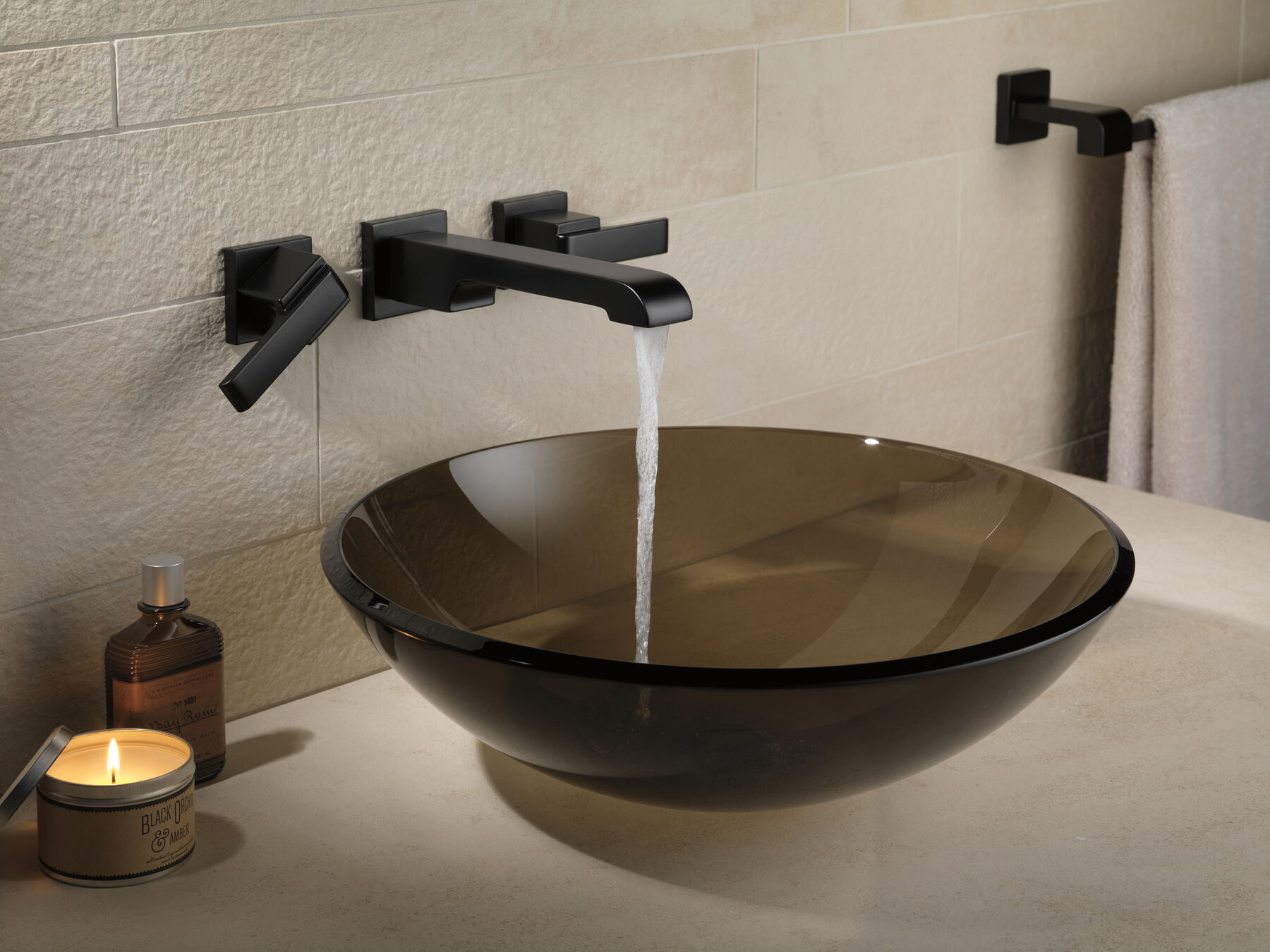 Ilyapa 3 Piece Matte Black Wall Mounted Bathroom Hardware Set - Towel -  ilyapa