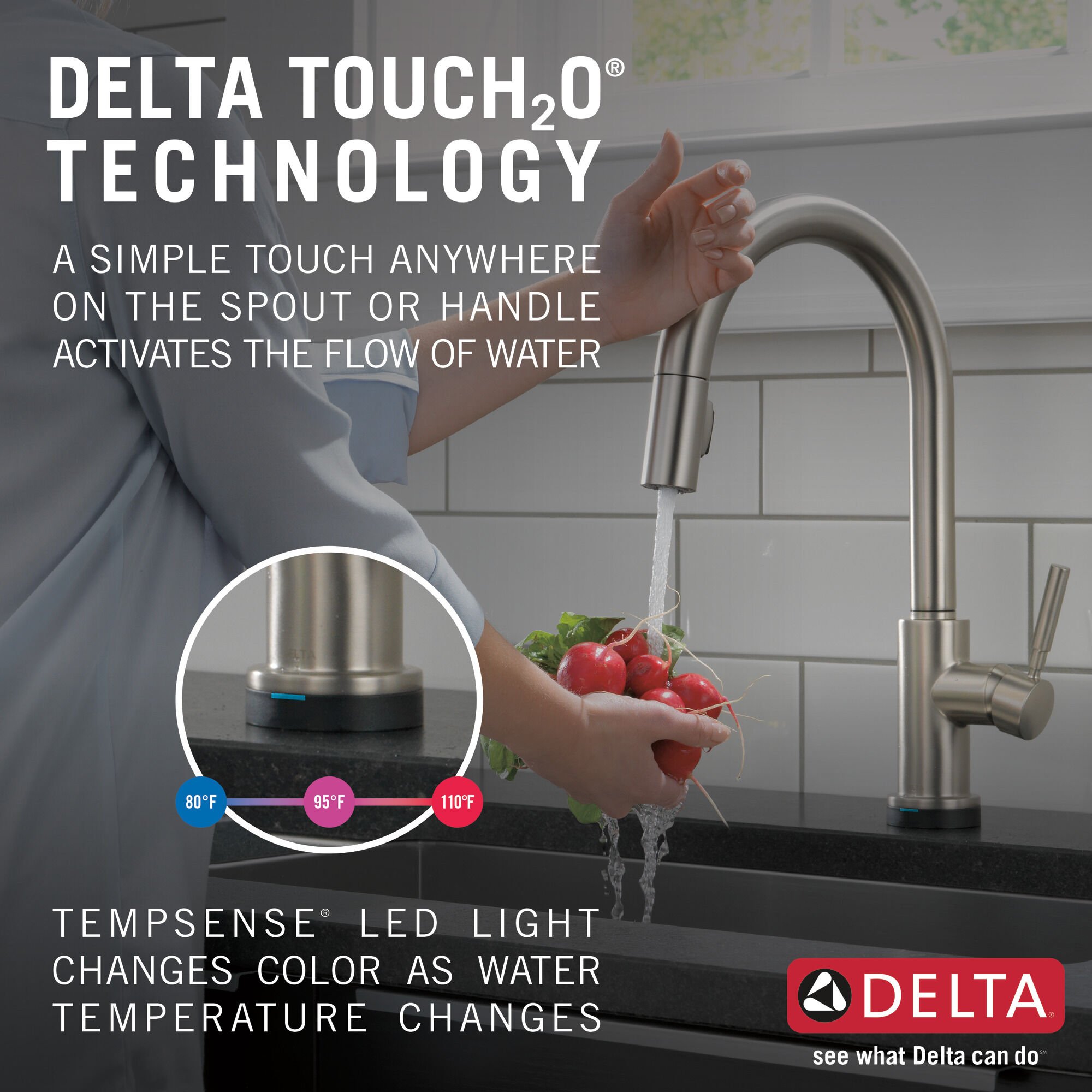 Single Handle Pull-Down Kitchen Faucet with Touch2O® Technology 