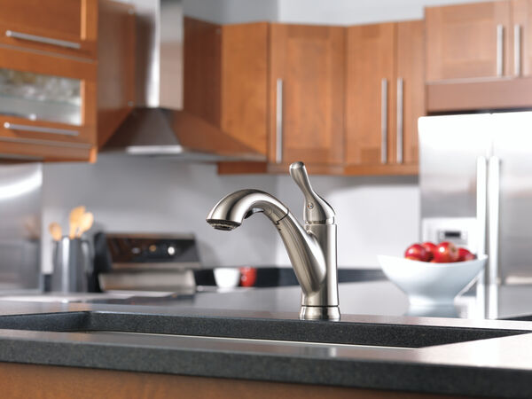 Single Handle Pull-out Kitchen Faucet (Recertified) in Stainless  16953-SS-DST-R Delta Faucet