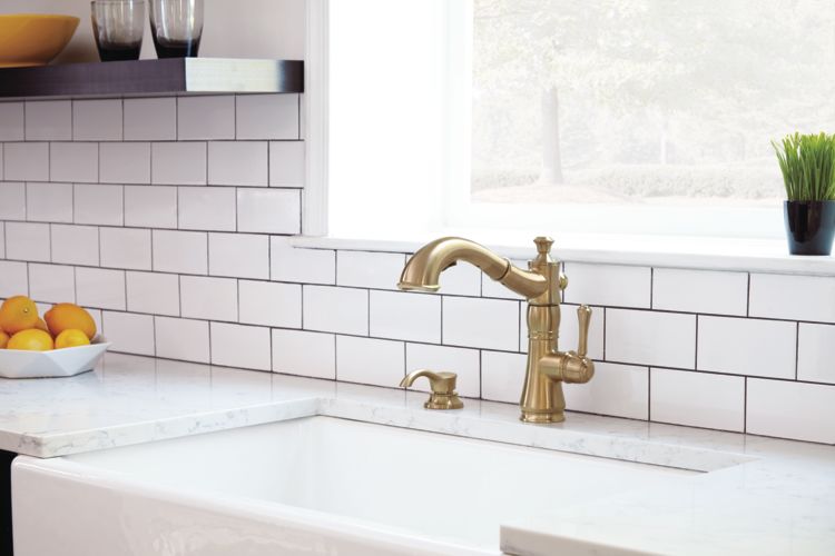 Cassidy Delta Faucet - Champagne Bronze Finish #kitchendesign #kitchenideas